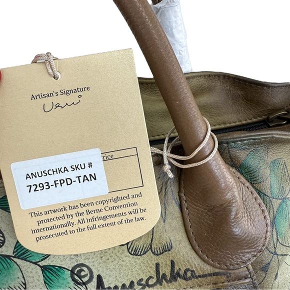 Anuschka NWT Hand Painted Floral Butterfly Purse - Picture 12 of 12